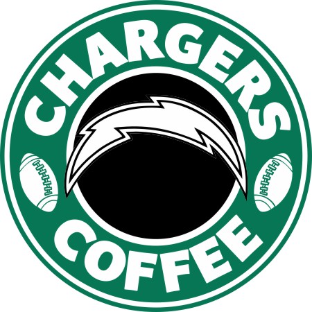 Los Angeles Chargers starbucks coffee logo vinyl decal